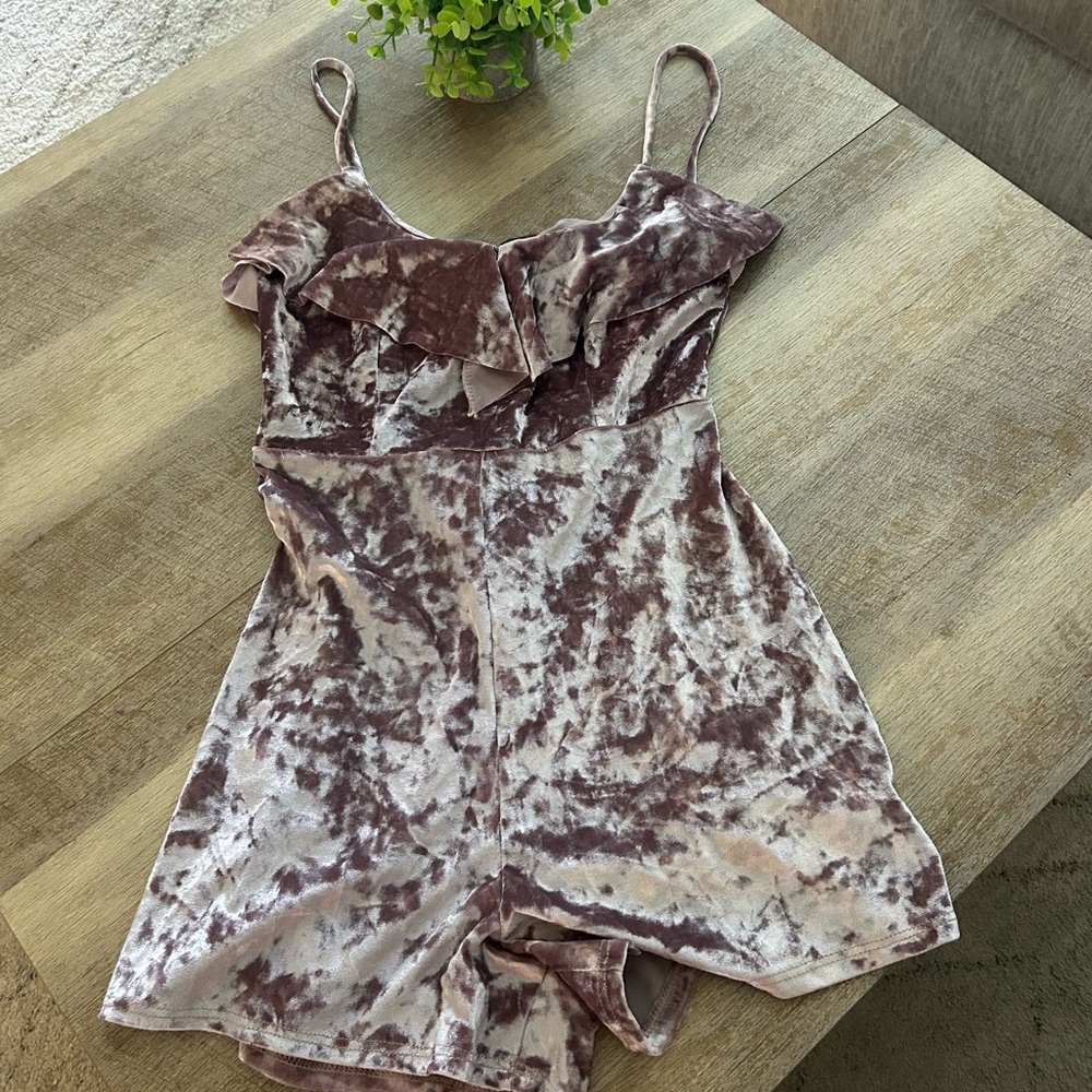 Urban Outfitters Velvet Mauve Romper